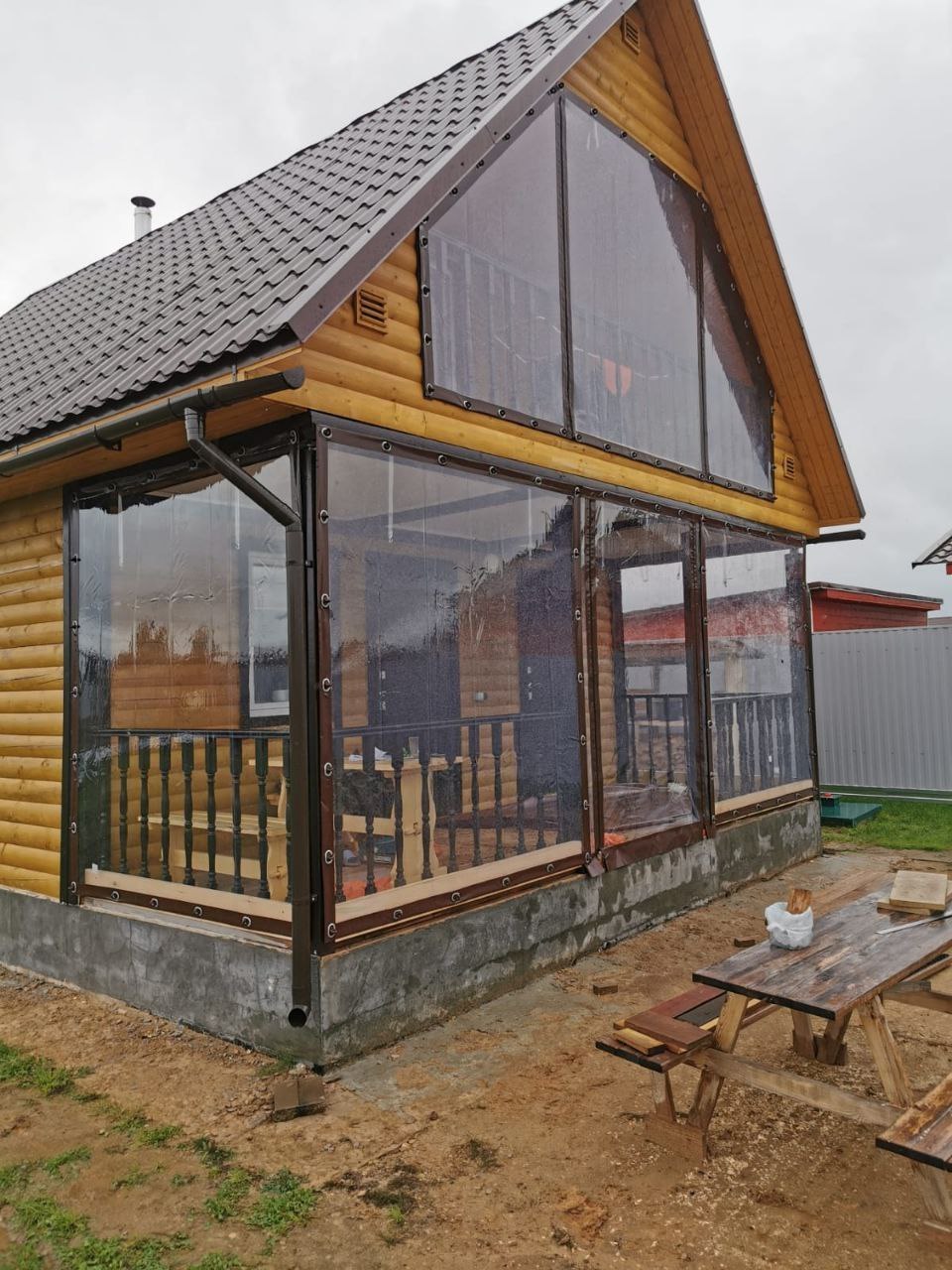 Мягкие окна ПВХ для веранды в посёлке Климово